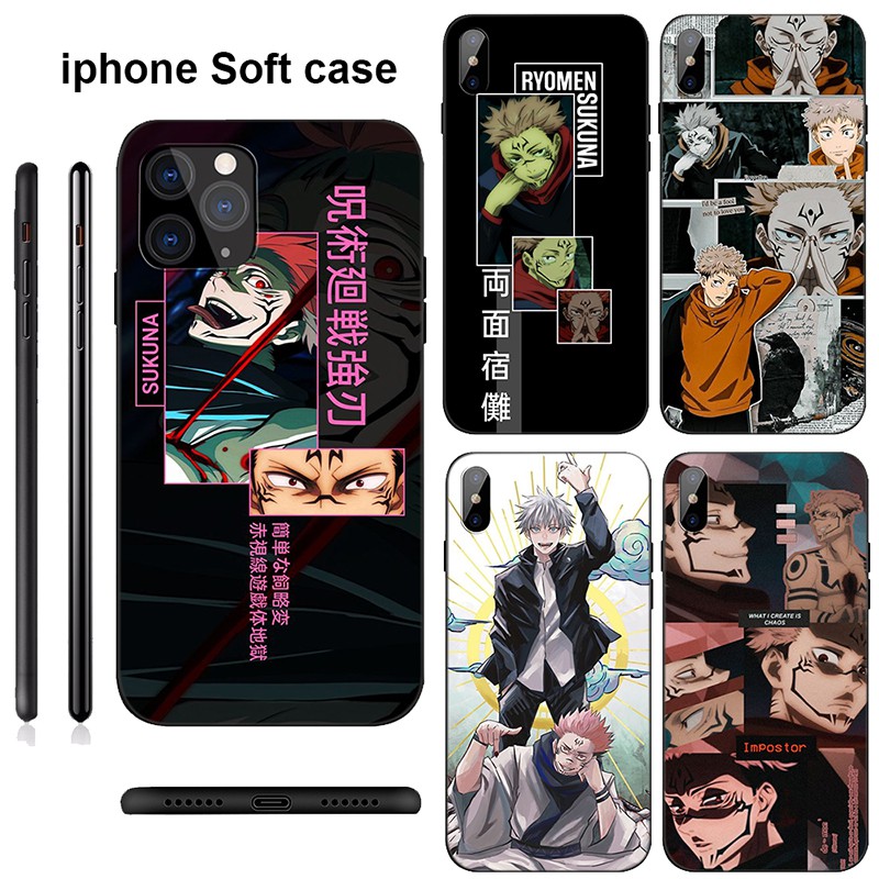 Ốp điện thoại silicon họa tiết anime Jujutsu Kaisen cho IPHONE X XS MAX XR 6 6S 7 8 PLUS 5 5S SE 2020 6+ 6S+ 7+ 8+