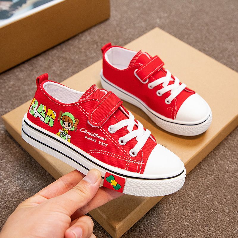 Giày Vải canvas Thoáng Khí Phong Cách Hàn Quốc Thời Trang Xuân Thu Mới 2022 Cho Bé Gái