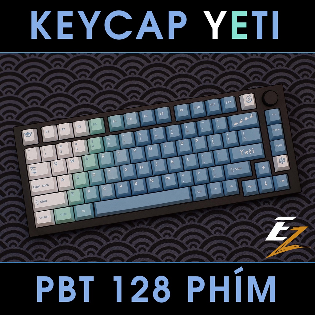 Keycap Cho Bàn Phím Cơ Snow Monster Thick PBT Cherry Profile 129 Phím