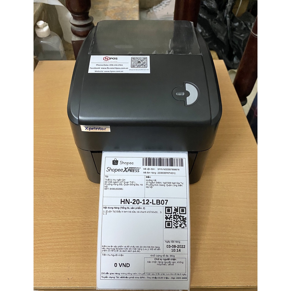 [CHÍNH HÃNG XPRINTER] Máy in đơn hàng, in tem, mã vận đơn XP-420B