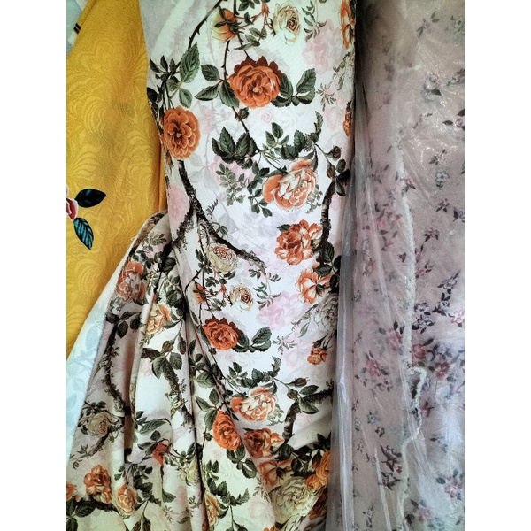 Sale_Áo dài gấm xốp tăm in hoa_có bigsize