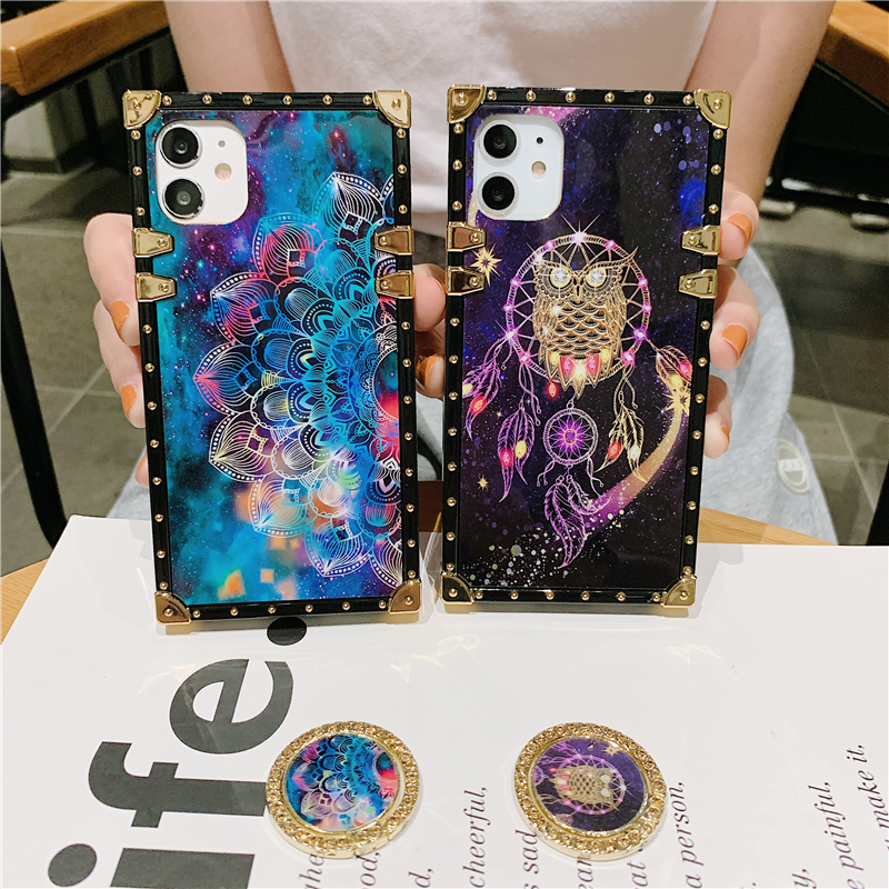 Ốp điện thoại dreamcatcher có nhẫn đỡ thích hợp cho IPHONE 6 6S 7 8 PLUS X XS MAX XR 11 12 13 PRO MAX SE 2020 13 MINI