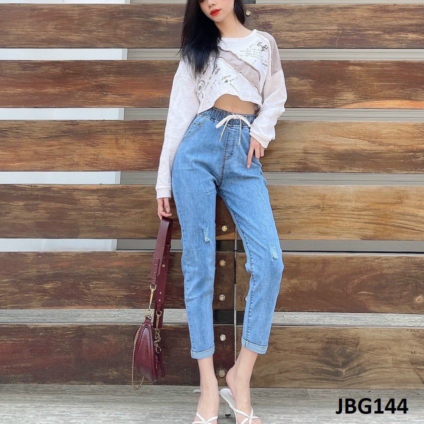 Quần jean nữ lưng thun co giãn JBG144