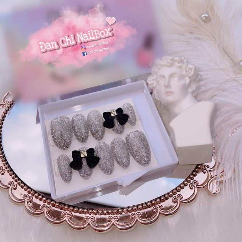 NailBox móng úp thiết kế sẵn Mẫu Sơn Flash Charm Nơ