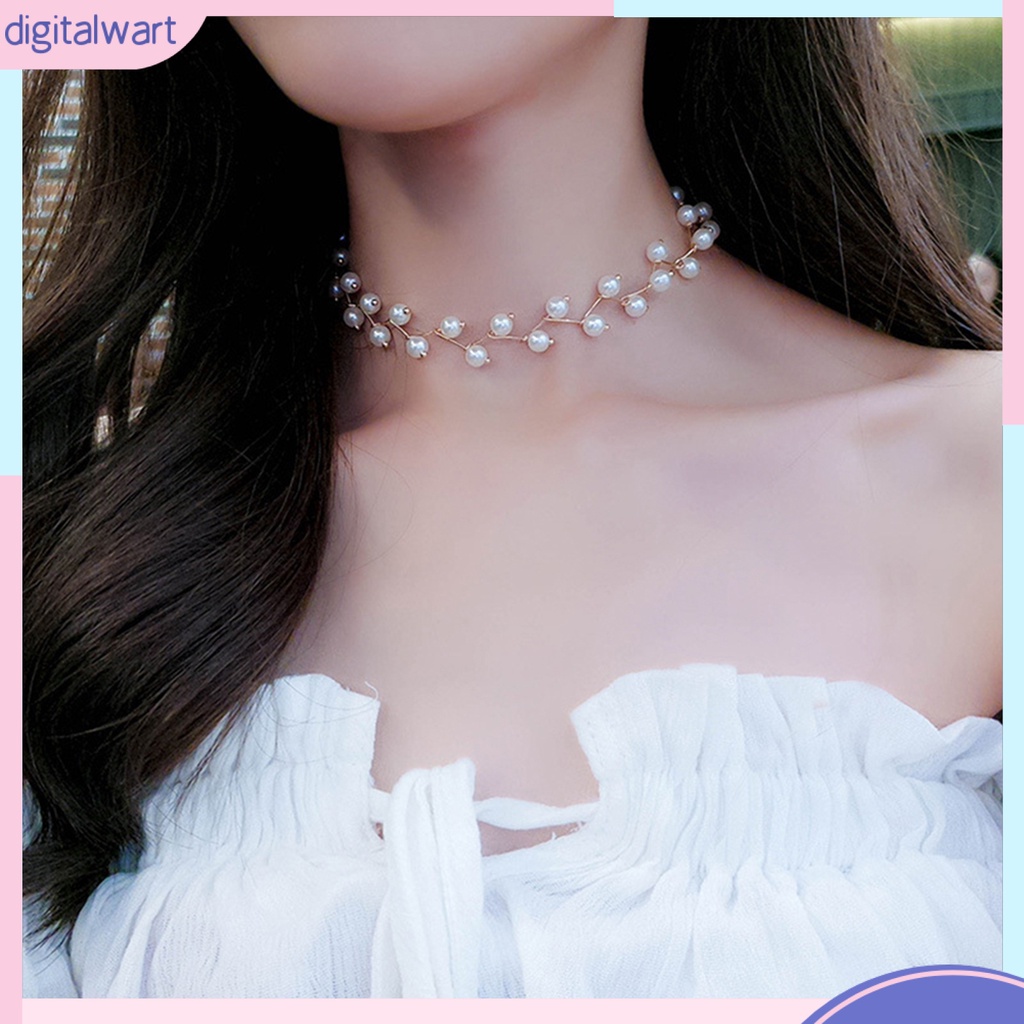 Dg✌❤Vòng Cổ Choker Đính Ngọc Trai Nhân Tạo Thời Trang Dành Cho Nữ