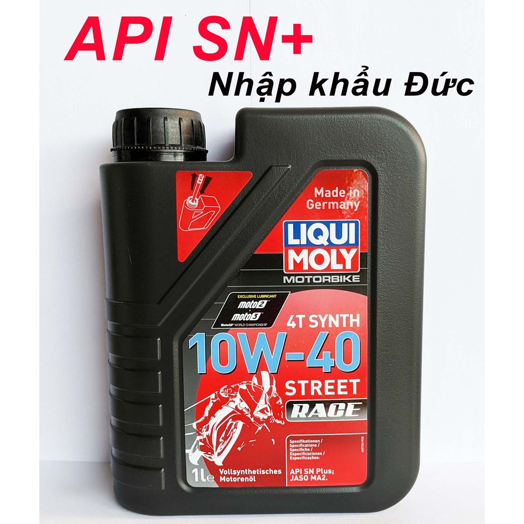 Nhớt Liqui Moly Street Race 10W40 SN+ Tổng Hợp Cao Cấp Nhập Khẩu Đức