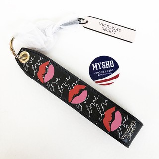 [12] Móc khoá đen, với in hình Môi và Love, Hàng chính hãng từ Mỹ