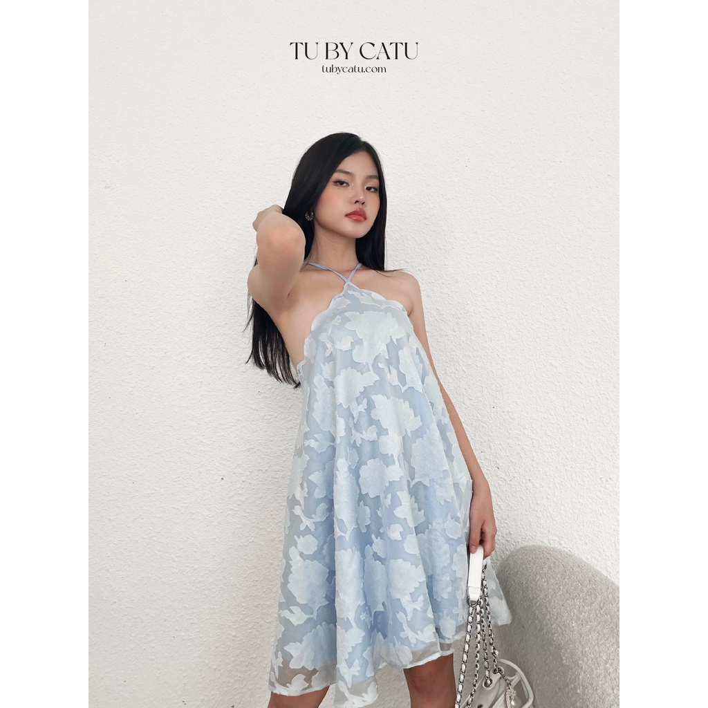 TUBYCATU | Đầm maxi hoa hồng xanh