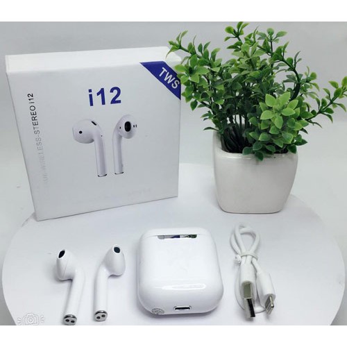 Tai nghe Bluetooth i12 TWS 5.0 tai nghe không dây i12 bản Quốc tế Thời Lương Pin Tốt,Sang Trọng dùng cho IOS Android