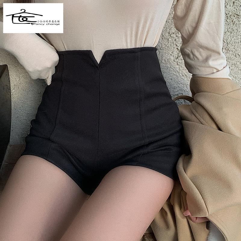 Quần Len Đen Lưng Cao Dáng Chữ a Thời Trang Thu Đông Cho Nữ 2022