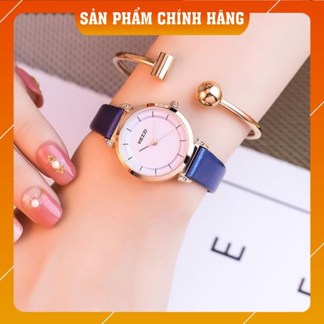 Đồng hồ nữ Kezzi 1781 dây da mặt tròn nhỏ xinh | BigBuy360 - bigbuy360.vn