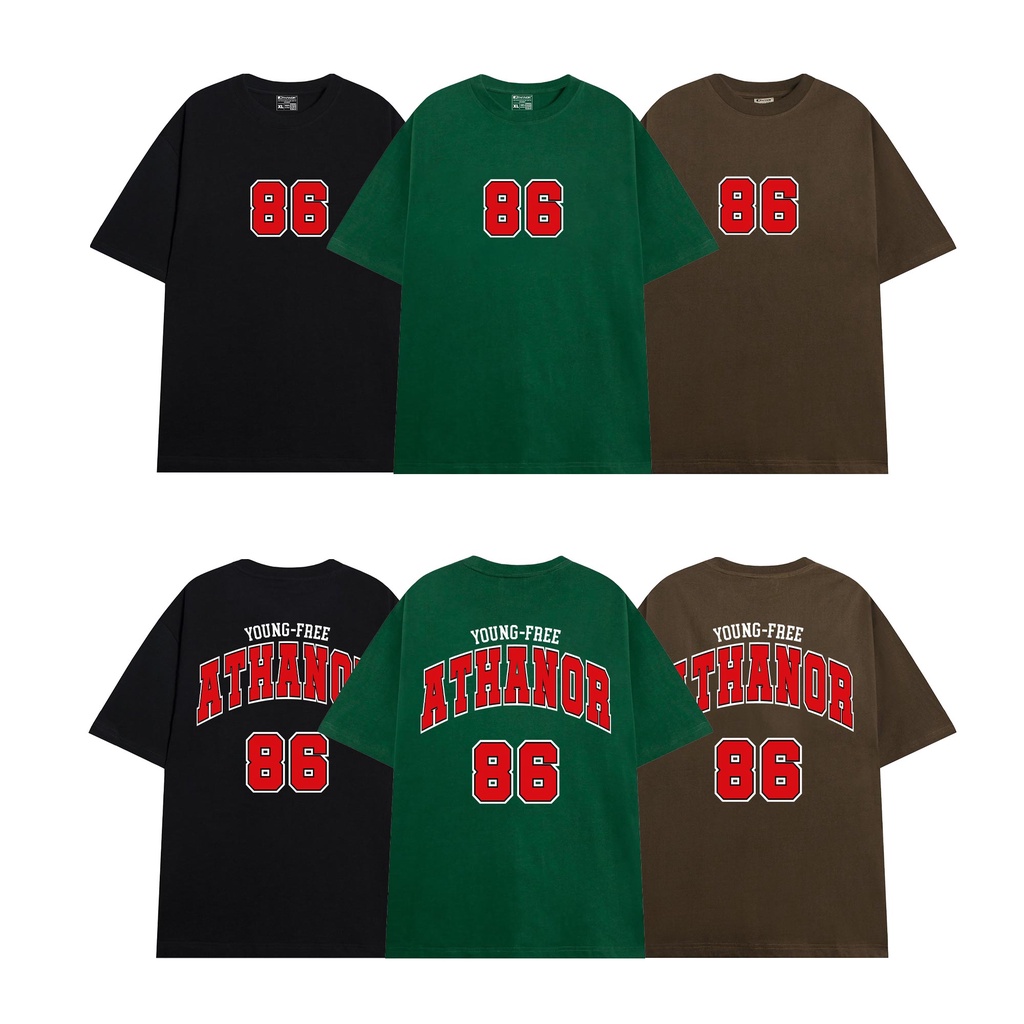 Áo phông nam form rộng ATHANOR form rộng tay lỡ chất cotton 100% mẫu 86