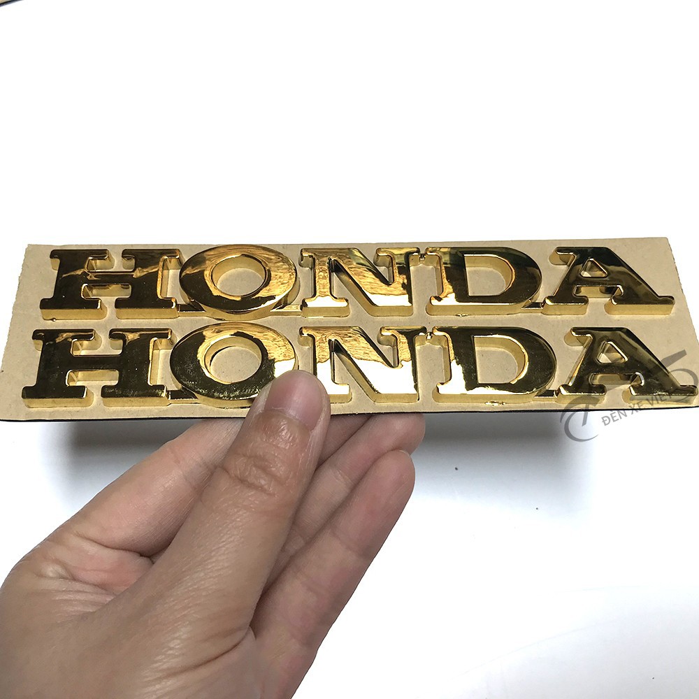 [CÓ VIDEO] COMBO LOGO NỔI ĐÔI CÁNH CHIM CÁNH ÉN VÀ DÒNG CHỮ HONDA CỰC ĐẸP - MÀU TRẮNG và MÀU VÀNG TÙY CHỌN - ĐÈN XE VIỆT