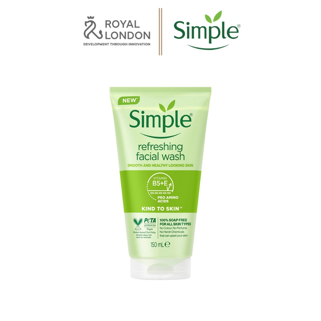 Sữa Rửa Mặt Dịu Nhẹ Simple Kind To Skin Refreshing Facial Wash 150ml