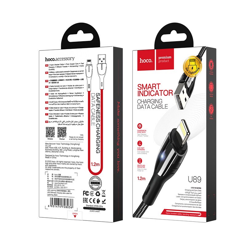 cáp sạc nhanh cho ip HOCO U89