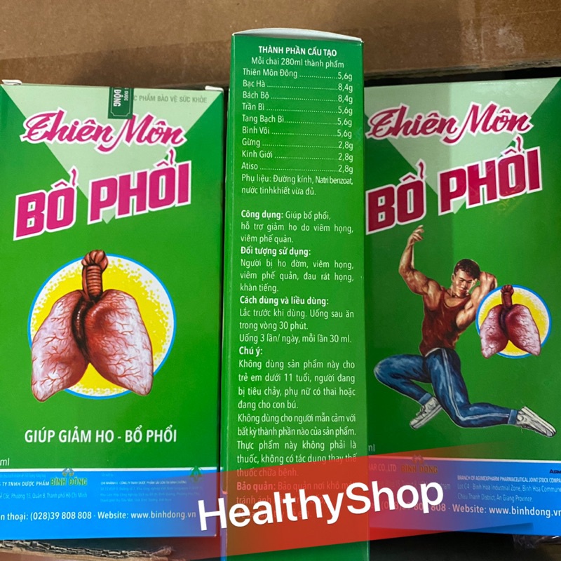 Thiên Môn Bổ Phổi : Giảm Ho- khan Tiếng - Bổ Phổi ( 280ml)