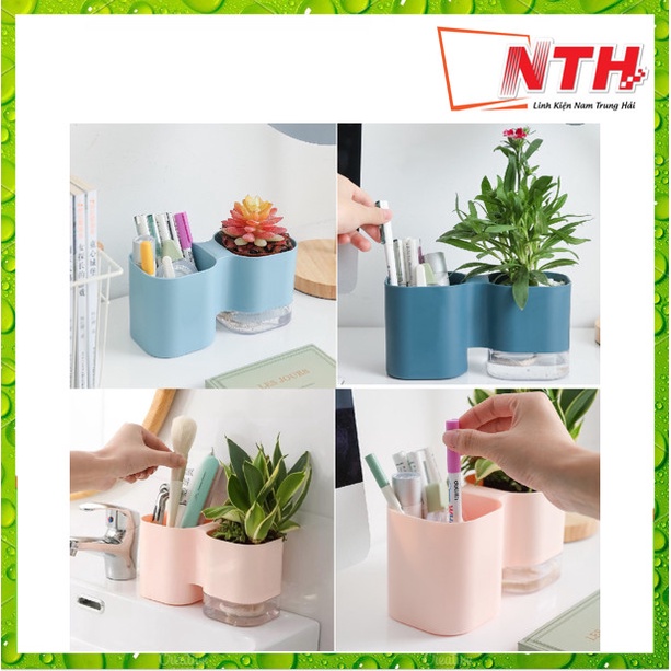 Hộp đựng bút kết hợp chậu trồng cây xinh xắn