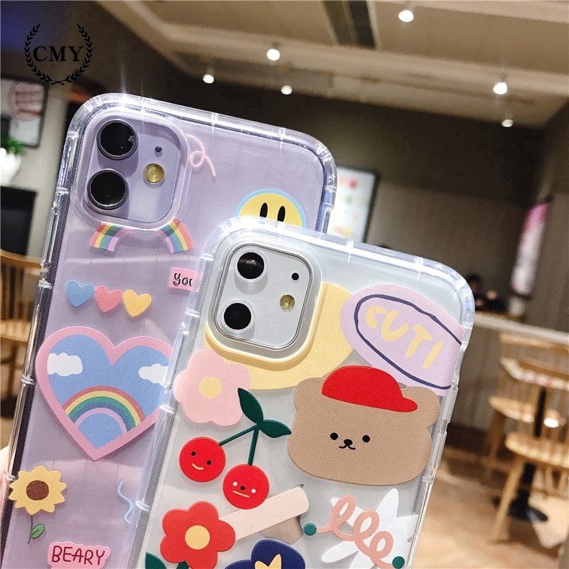 Ốp điện thoại họa tiết gấu đáng yêu cho iPhone11/11 Pro 11 Pro Max X XR XS XS MAX 6 7 8 Plus SE