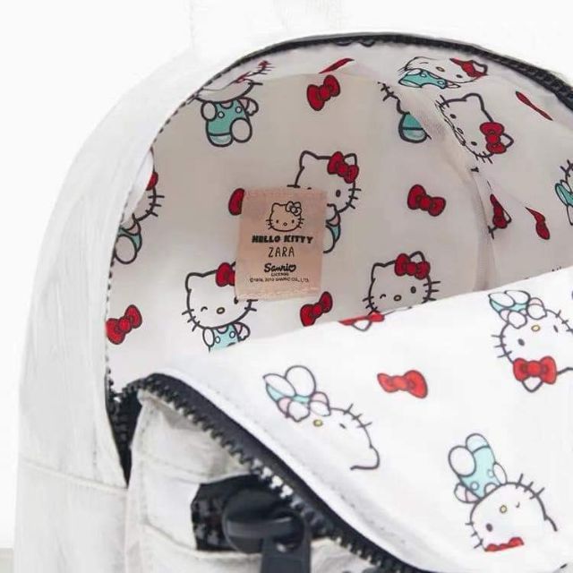 Ba lô Zara Hello Kitty trắng