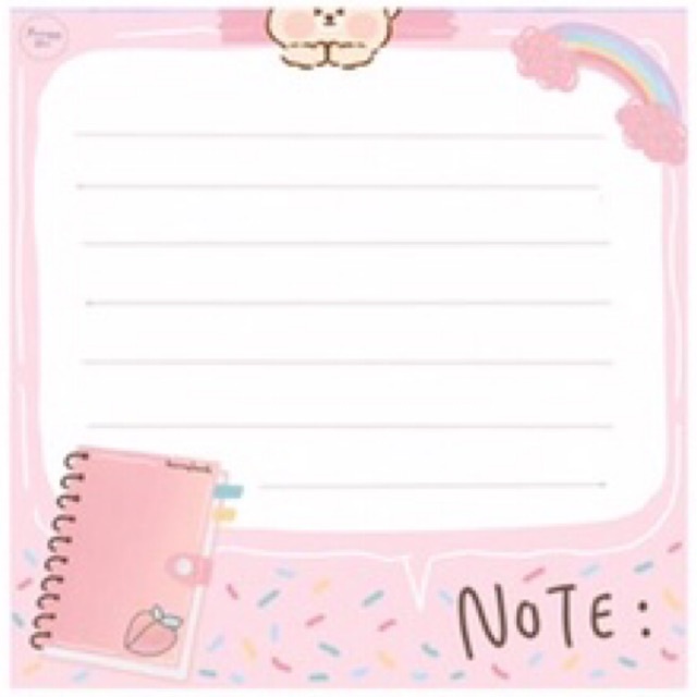 |NOTE PAD| Giấy note GẤU HỒNG