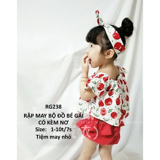 RG238_Rập giấy may bộ đồ trễ vai