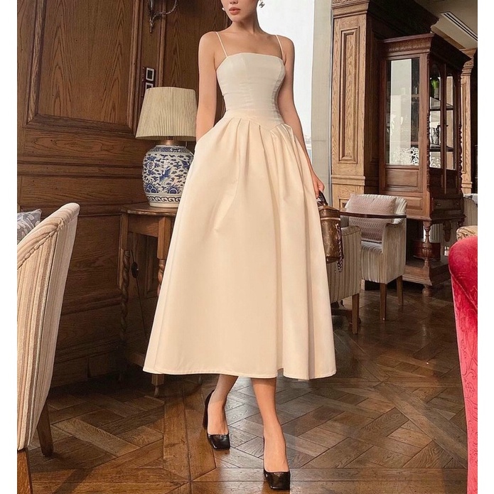 Đầm đi tiệc hai dây, thiết kế dáng xòe sang chảnh _ Venus Dress