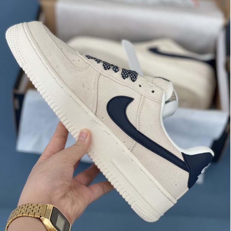 [More&More] Giày AF1 B.eige deep blue vải G.a.i D.ầ.u phiên bản cao cấp đủ size nam nữ | BigBuy360 - bigbuy360.vn