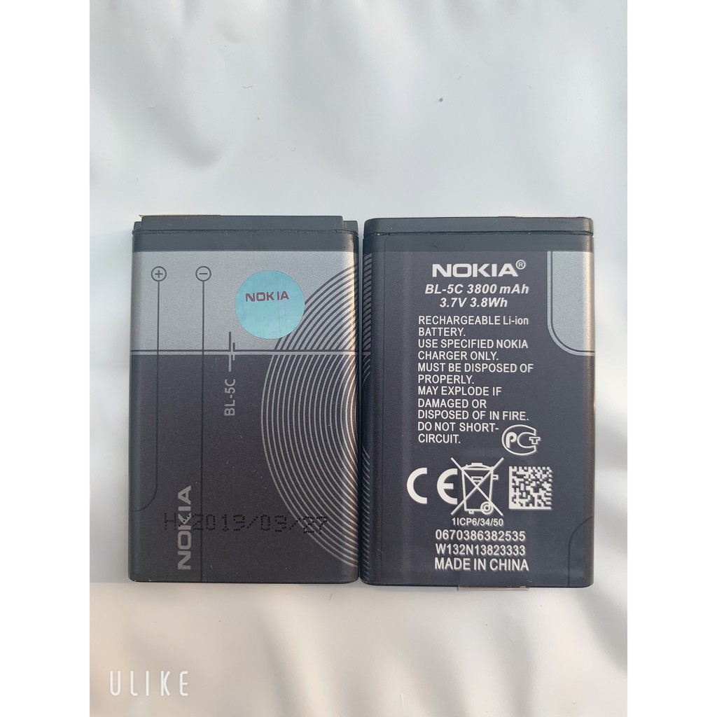 Pin Nokia BL 5C Dung Lượng 3800mAh 3,7v , (Loại 2ic Chống Phù)