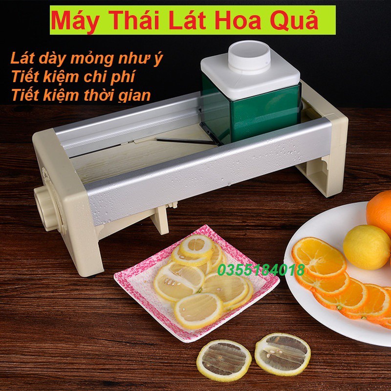 Máy thái lát hoa quả Máy thái lát hoa quả Pha chế trà sữa trà chanh trà hoa quả