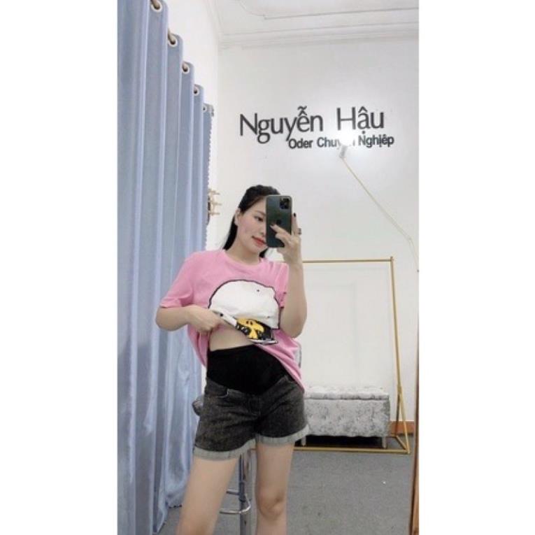 Quần bầu short jean cho mẹ bầu tiện lợi thoải mái