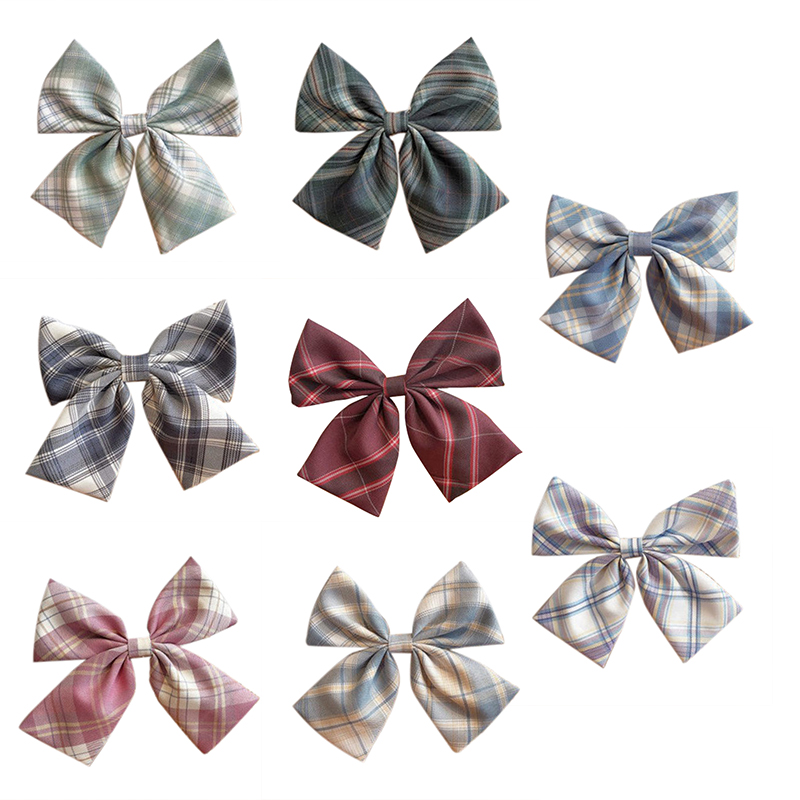 Kẹp Tóc Thắt Nơ Họa Tiết Caro Thời Trang Hàn Quốc Cho Nữ