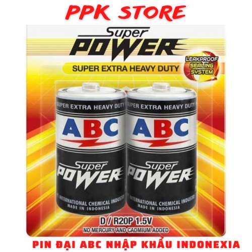 Pin Đại ABC Super Power D SH-D2S Made in Indonesia