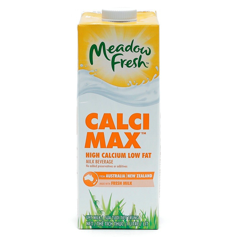 [Combo 2 Hộp] Sữa tươi Newzealand Meadow Fresh calci max 1 lít