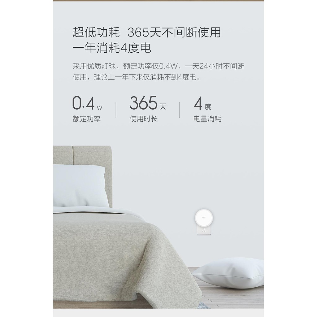 Đèn Ngủ Cảm Biến Thông Minh Xiaomi Yeelight Phích Cắm Us