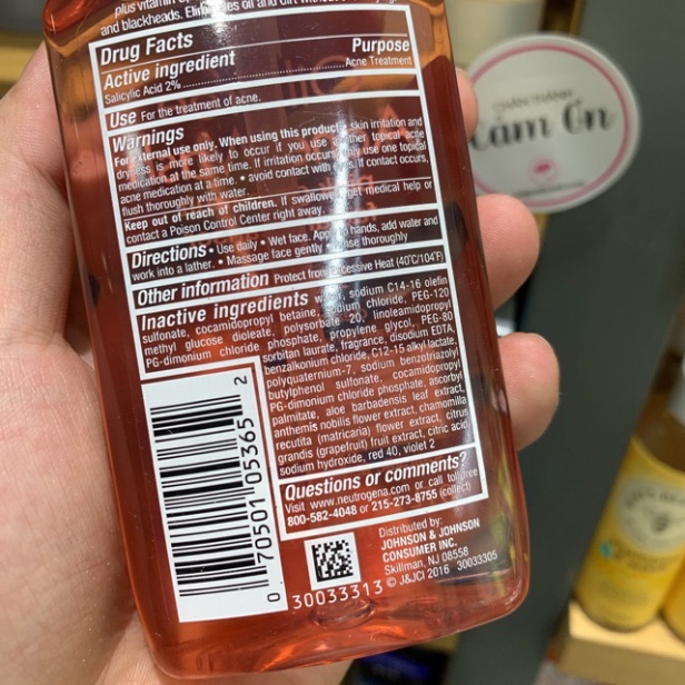 SỐC THẬT SỰ Sữa rửa mặt giảm mụn Neutrogena Pink Grapefruit Acne Face Wash ( 177mL ) SỐC THẬT SỰ