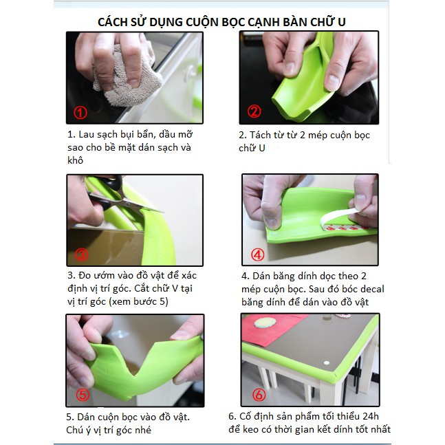 Bọc Cạnh Bàn NHIỀU MÀU - Cuộn xốp bọc cạnh bàn 2m hàng siêu mềm siêu dai