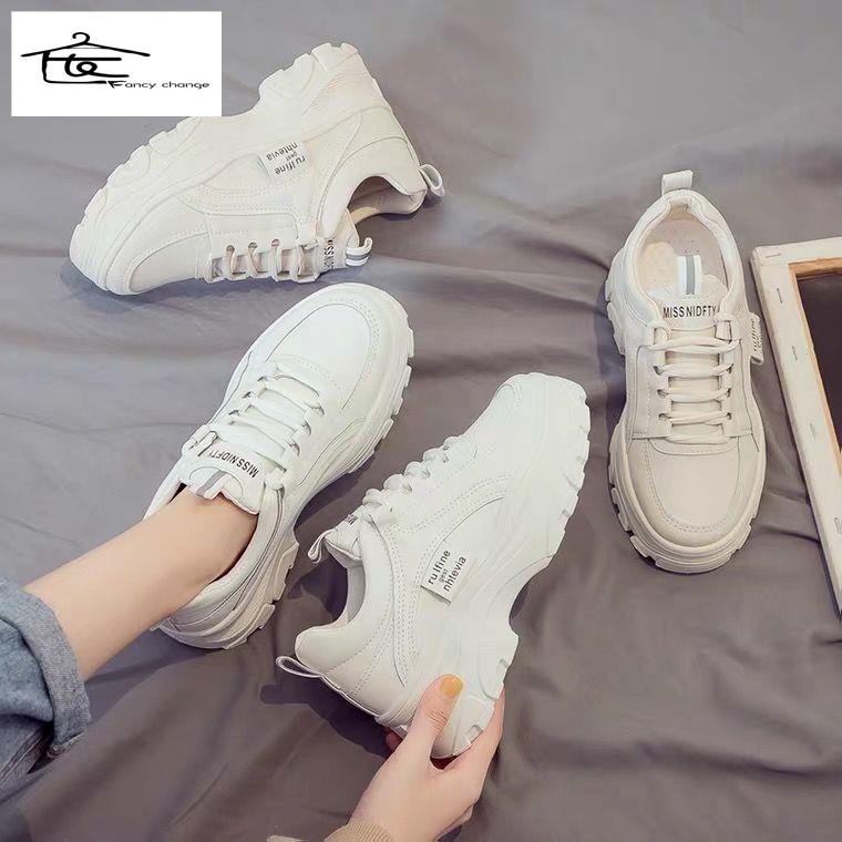 Giày Thể Thao Da Thời Trang Xuân Thu Hàn Quốc Dành Cho Nữ