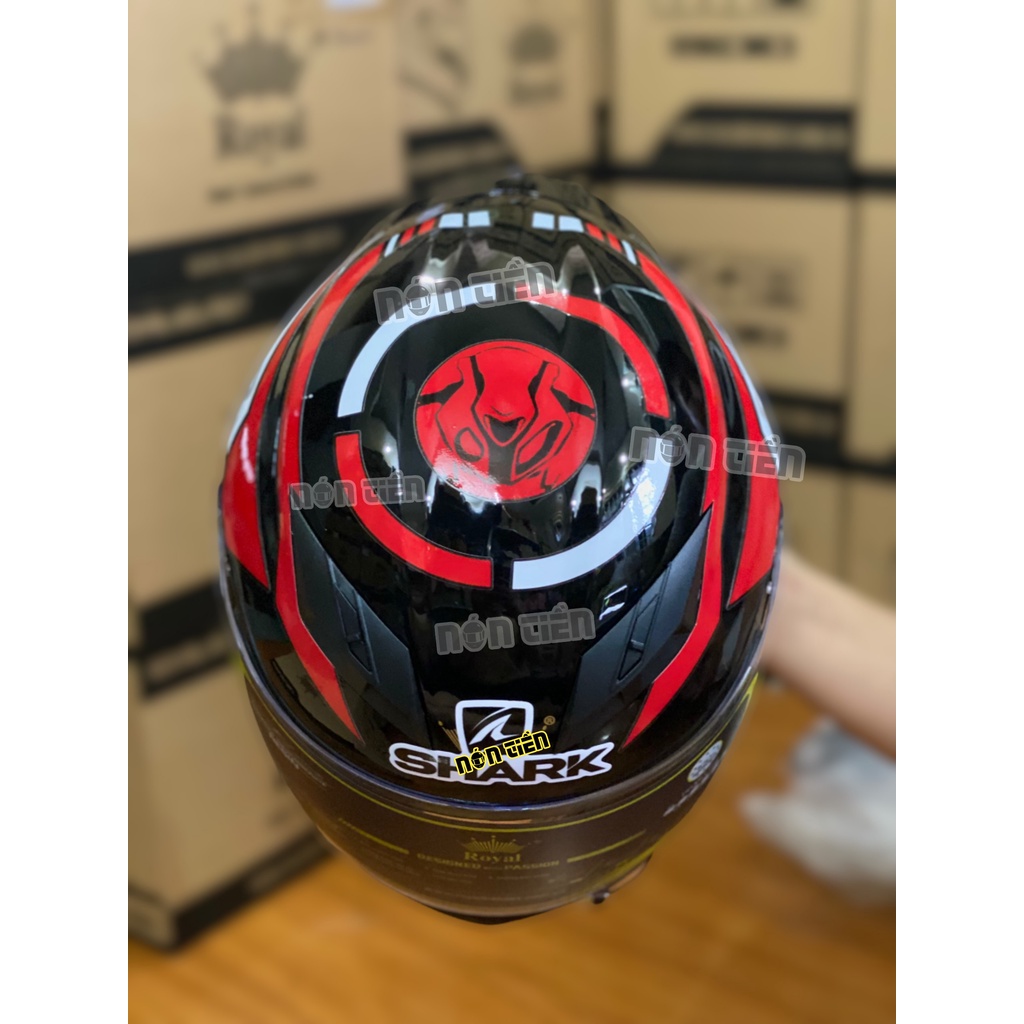 Mũ Full Face 2 Kính Royal M266 bản tem BMW SHARK ĐỎ cực đẹp, MUA 1 mũ  TẶNG 1 quà , Bảo hành 12 tháng