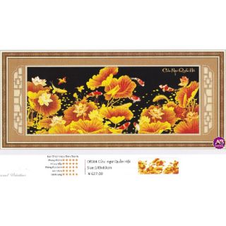 Tranh đính đá Cửu Ngư Quần Hội VS119(175x75cm)