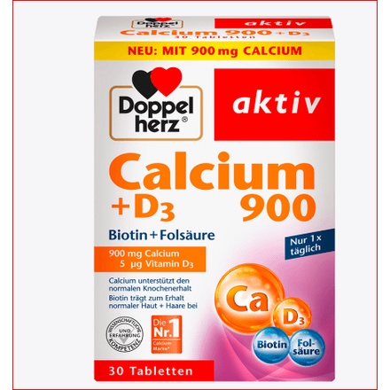 Calcium 900 + D3 hộp 30 viên của Đức