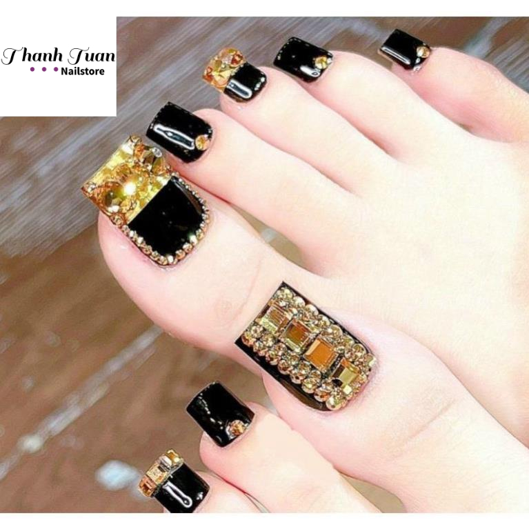 Móng úp chân dài đủ size (5,6,7,8,9)hộp 500 móng phom vuông  - Phụ kiện đồ nail