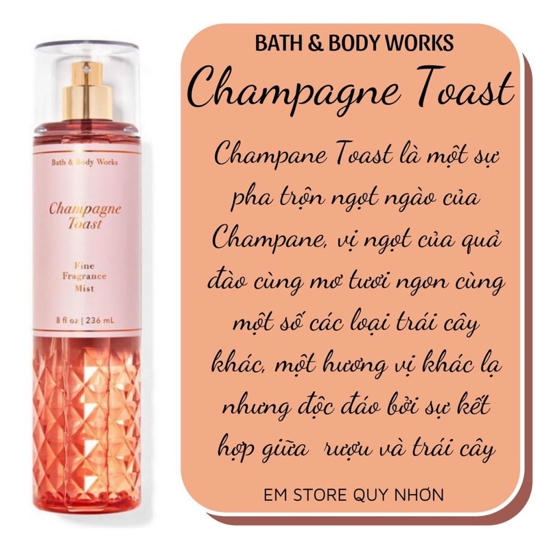 Xịt thơm toàn thân bodymist 236ml Champagne Toast