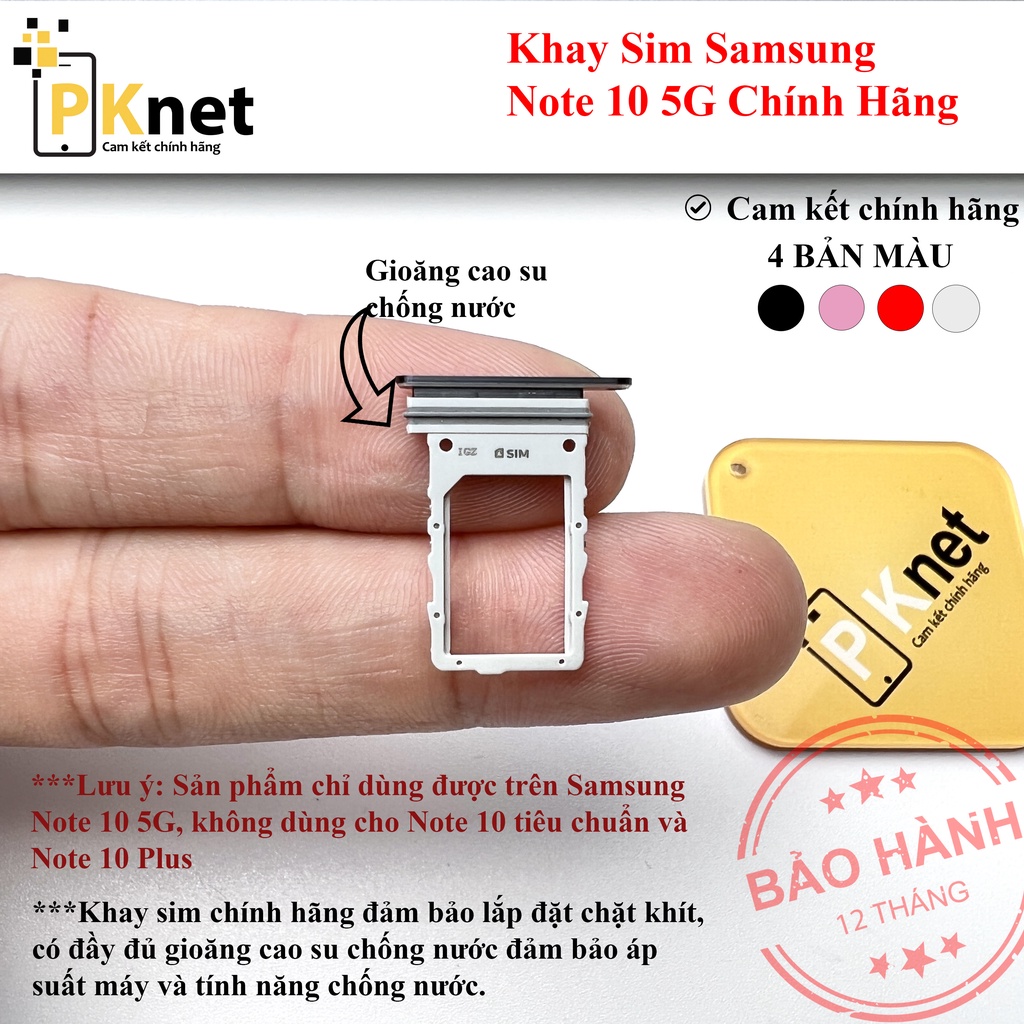 Khay sim Note 10 5G Samsung Chính Hãng (4 màu: Hào quang, Đỏ, Hồng, Đen)