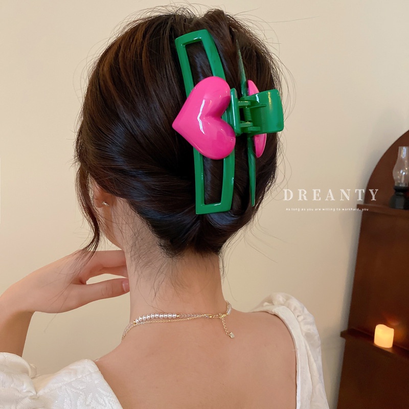 Kẹp Tóc Hình Trái Tim Đơn Giản Thời Trang Hàn Quốc Cho Nữ