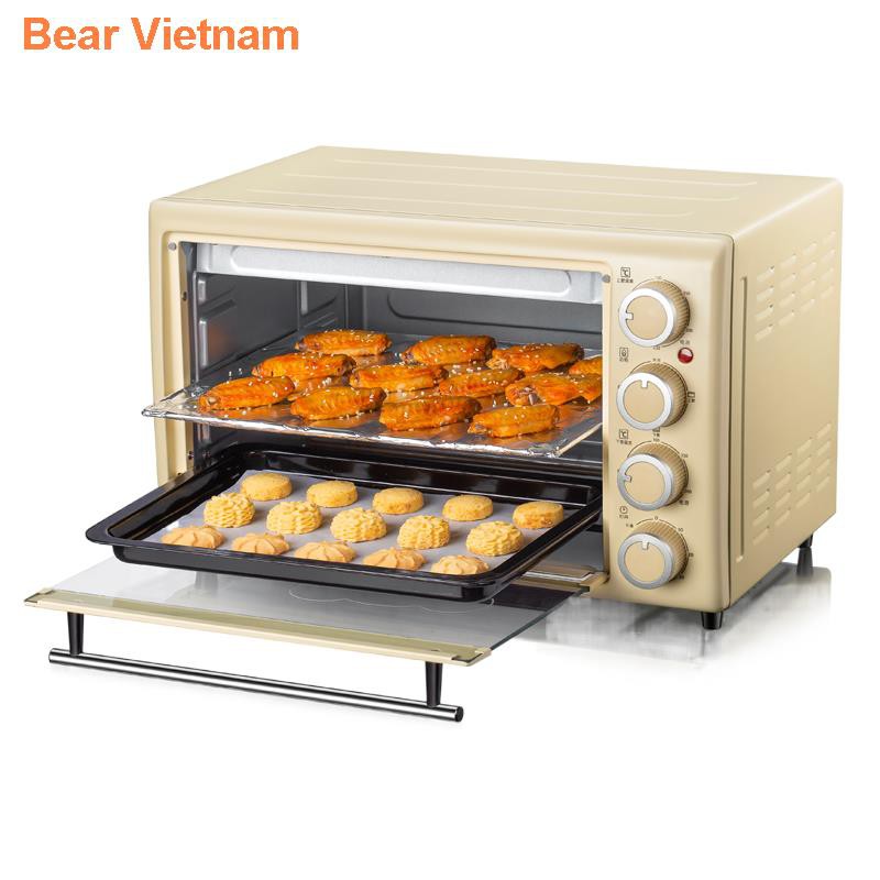 ♛Lò nướng Bear gia đình Tự động đa chức năng 30L Bánh mì Công suất lớn điện mini