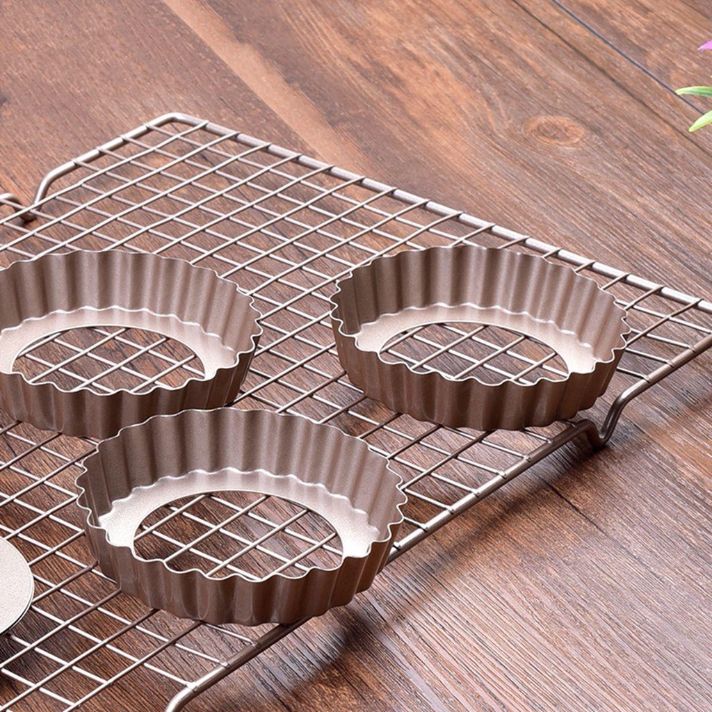 Chảo Nướng Bánh Tart Muffin Mini Đáy Tháo Rời Được Bằng Thép Carbon