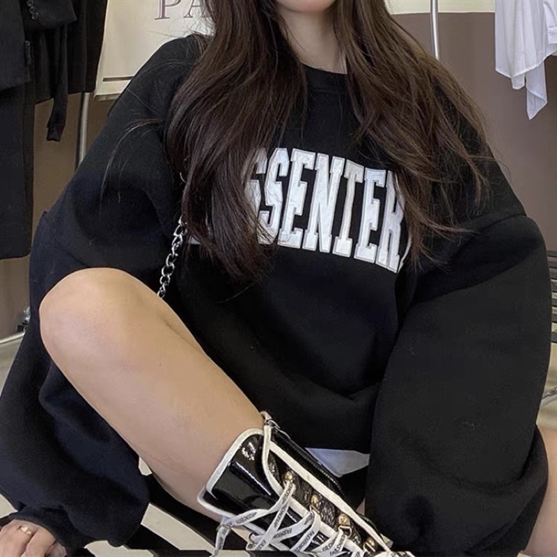 Áo hoodie nam nữ,Áo sweater nỉ nam nữ from rộng Unisex chất nỉ ngoại siêu dày dặn in hình chữ đen trắg | BigBuy360 - bigbuy360.vn