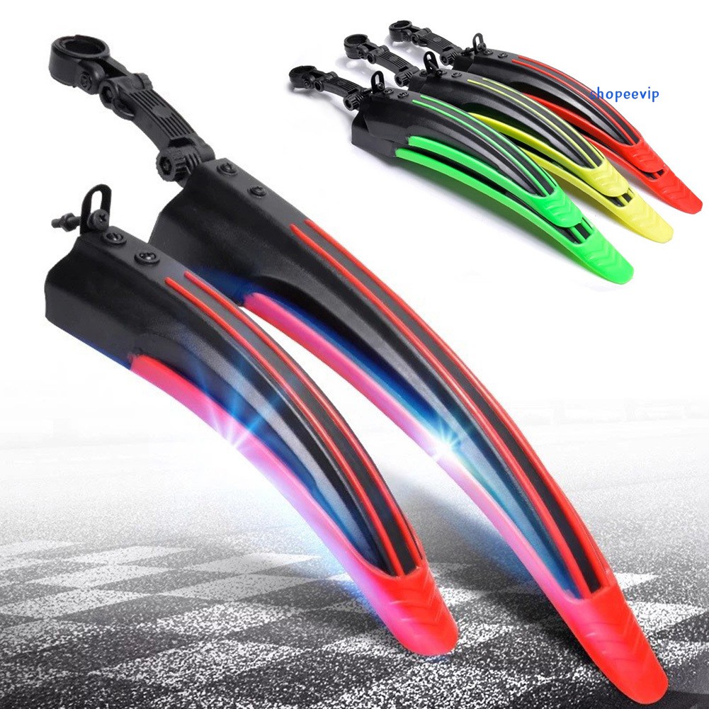 SPVP 2Pcs Stylish Mountain Bike Bicycles Front Rear Plastic Mudguard Fenders Set