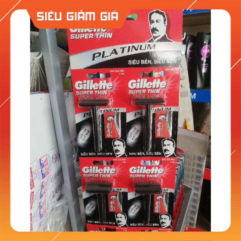 Dao cạo râu Gillette màu đen kèm lưỡi lam chất lượng tiện dụng (1 cây)