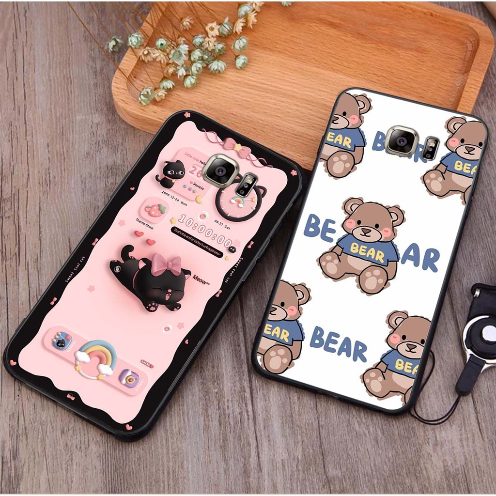 ốp lưng điện thoại Samsung note 5 / note 6 / note 7 bộ hình gấu nâu chibi vô cùng đáng yêu